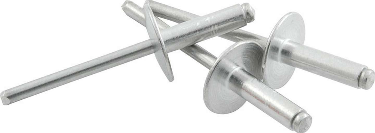 Allstar Performance Large Head Rivets ALL18153 Rivets, Blind Rivets, 3/16 in. Rivet, 5/8 in. Head, Aluminum, Silver, Set of 250