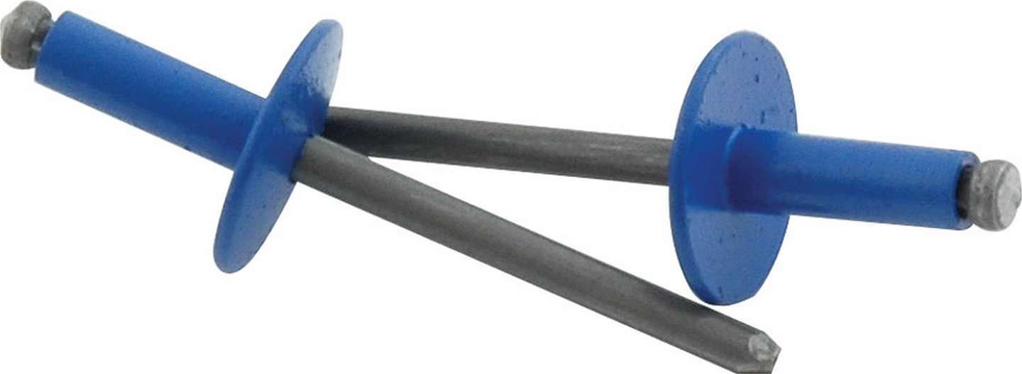 Allstar Performance Large Head Rivets ALL18176 Rivets, Blind Rivets, 3/16 in. Rivet, 9/16 in. Head, Aluminum/Steel, Chevron Blue, Set of 250
