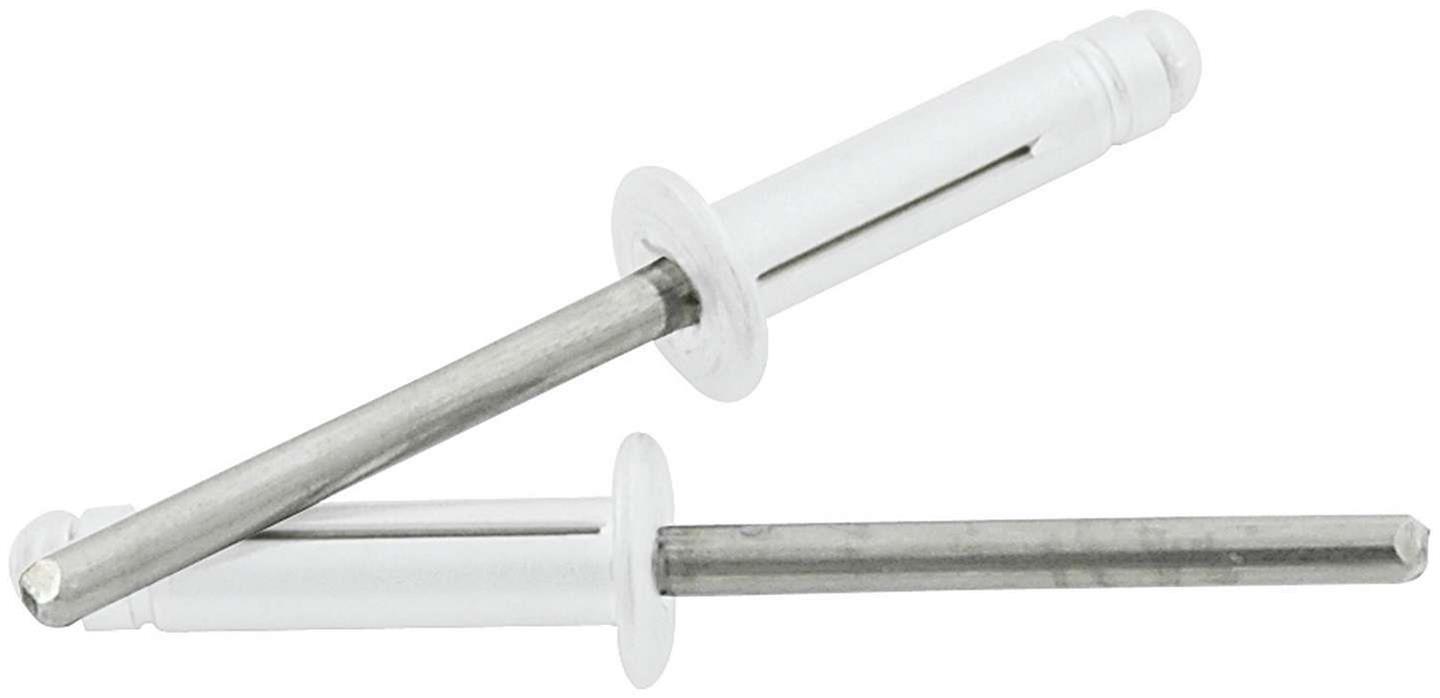 Allstar Performance Tri-Fold Rivets ALL18185 Rivets, Blind Rivets, 3/16 in. Rivet, 1/2 in. Head, Aluminum, Silver, Set of 250