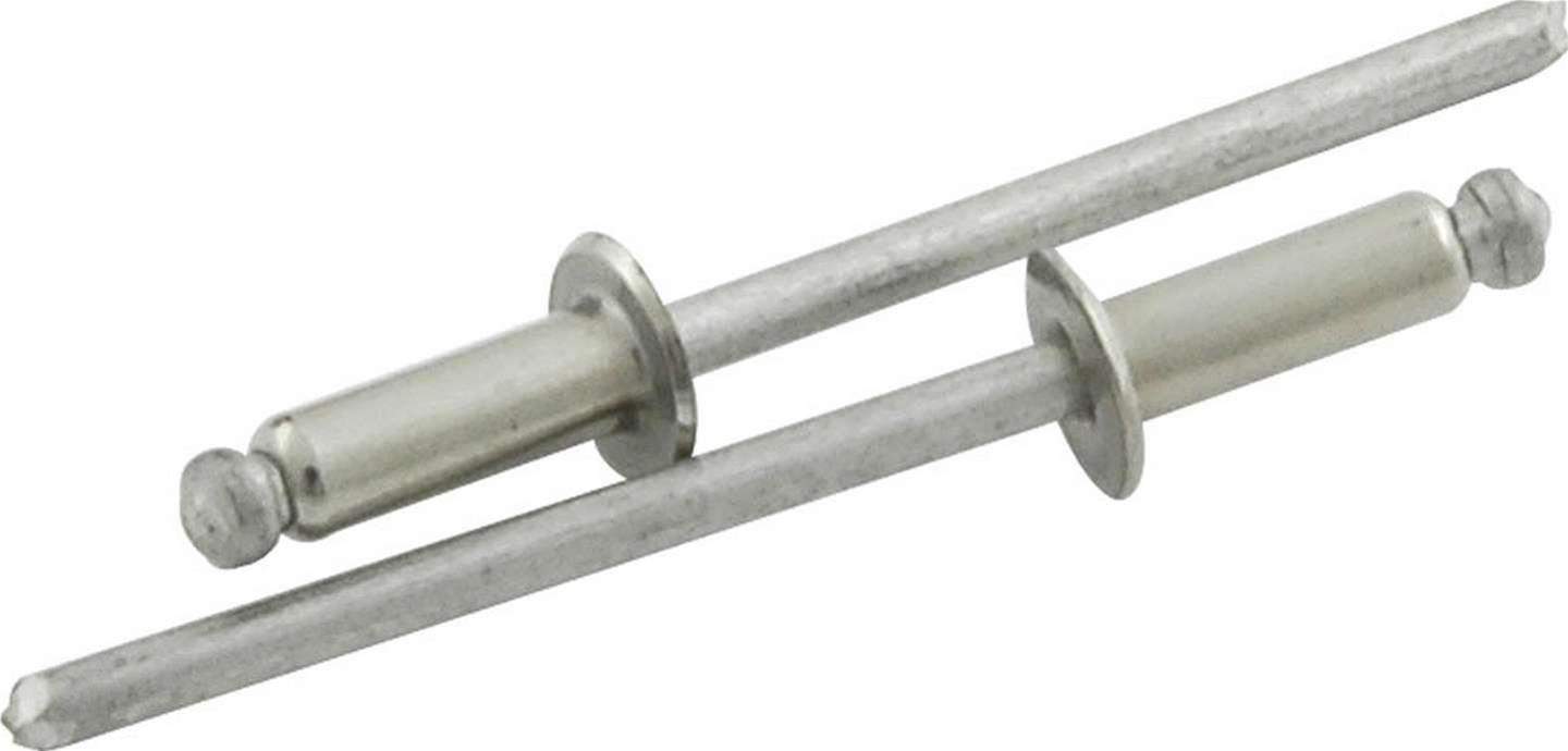 Allstar Performance Small Head Rivets ALL18196 Rivets, Blind Rivets, 1/8 in. Rivet, 1/4 in. Head, Aluminum/Stainless Steel, Silver, Set of 500