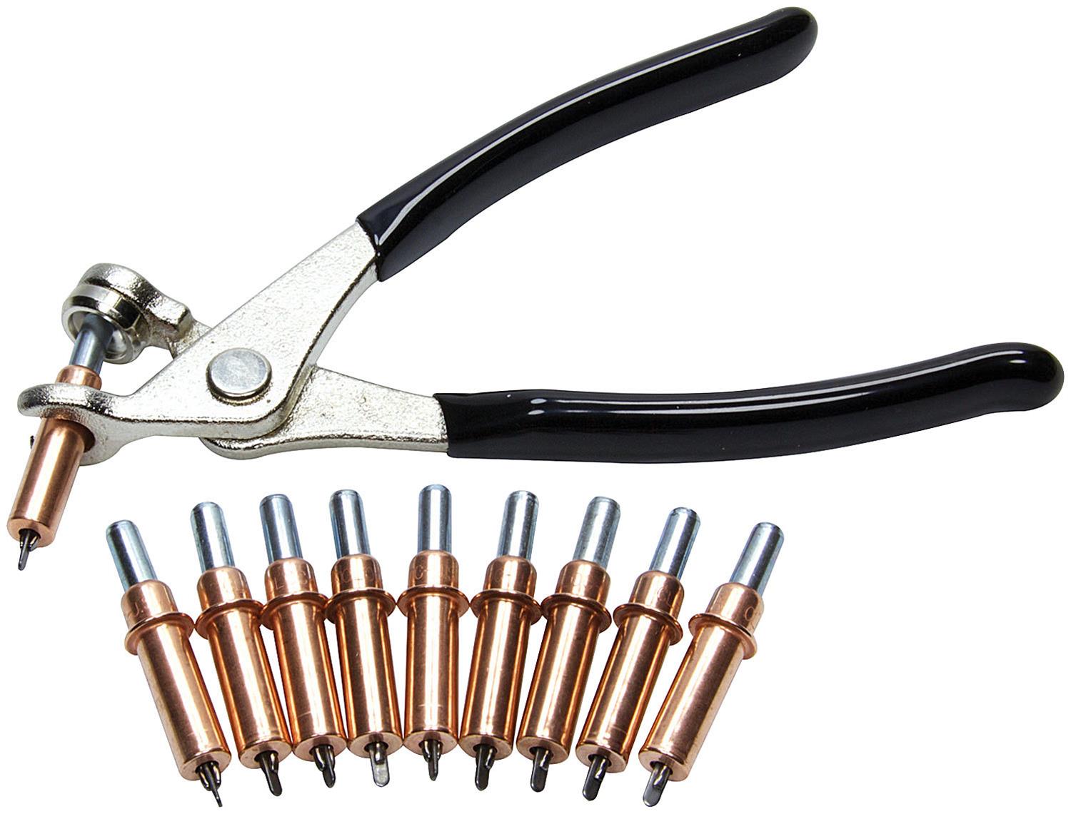 Allstar Performance Cleco Plier and Pin Kits ALL18221 Pliers, 1/8 in Diameter Pins, set of 10, Kit