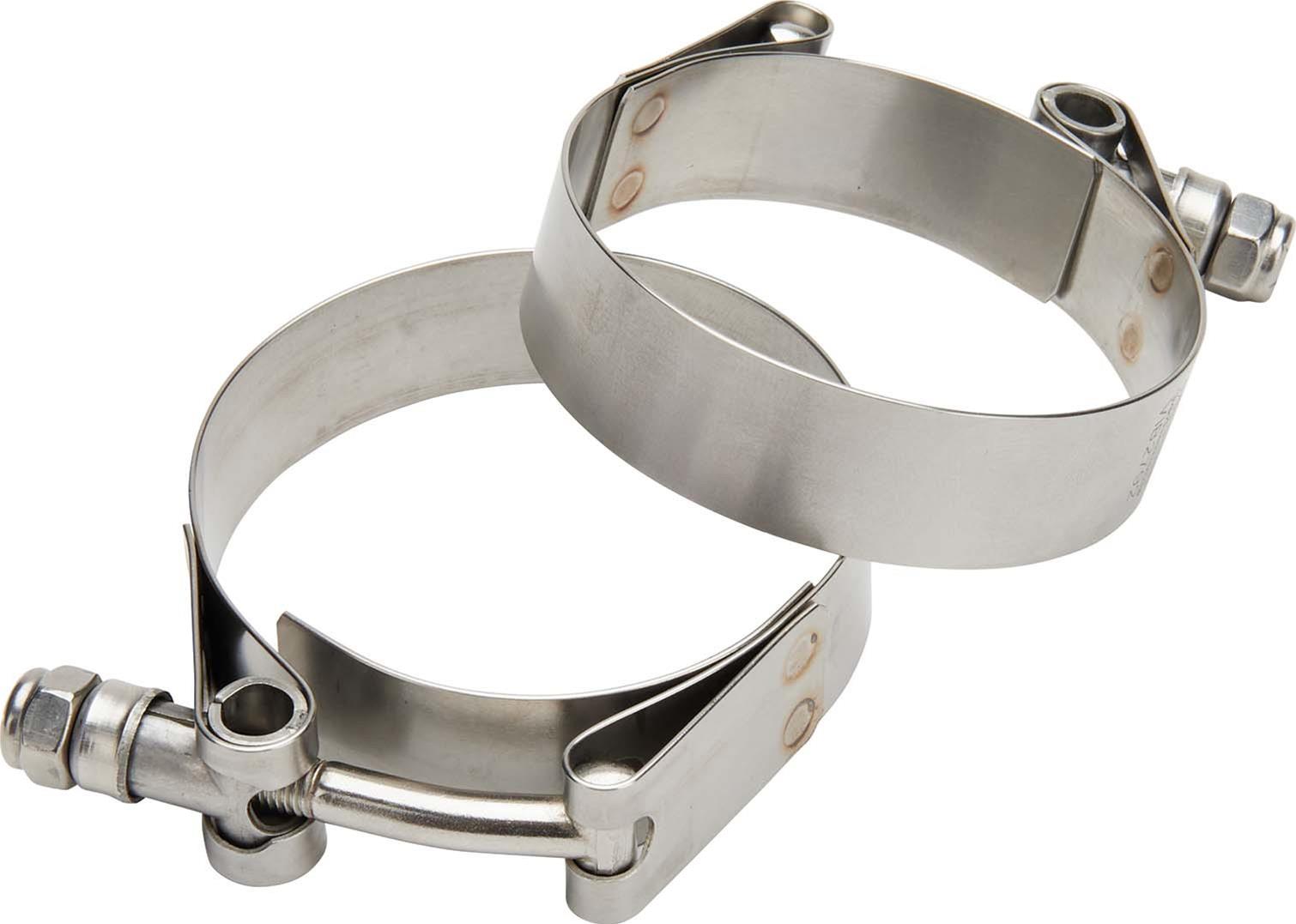 Allstar Performance T-Bolt Band Clamps ALL18353 Hose Clamps, Clamps, Stainless Steel, Natural, 3.250 in. to 3.625 in., Pair