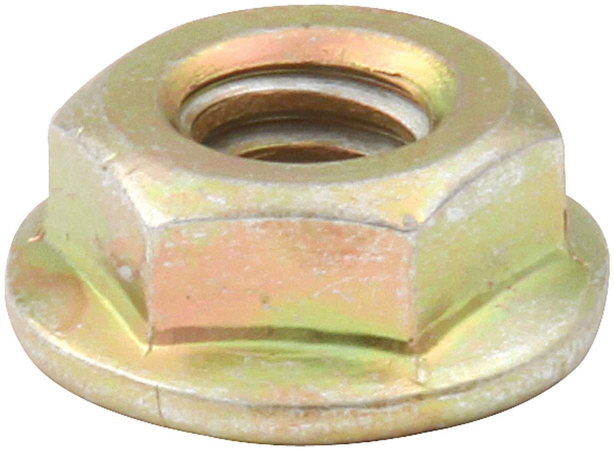 Allstar Performance Spin Lock Nuts ALL18556-50 Nuts, 1/4-20 in. Thread, 7/16 in. Wrench, Steel, Gold, Set of 50