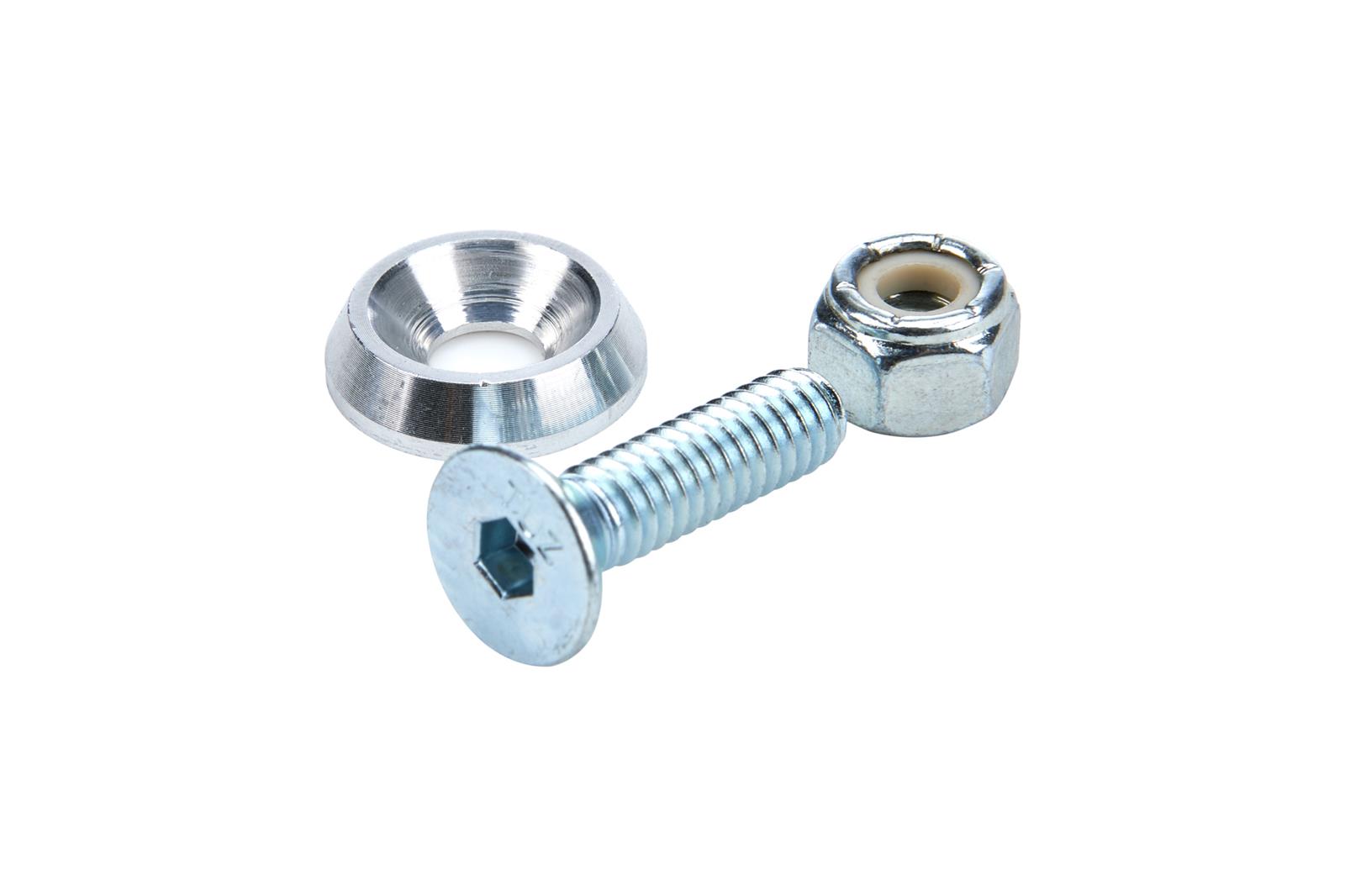 Allstar Performance Countersunk Bolt Kits ALL18628-50 Kit 1/4 in x 1 in, Clear