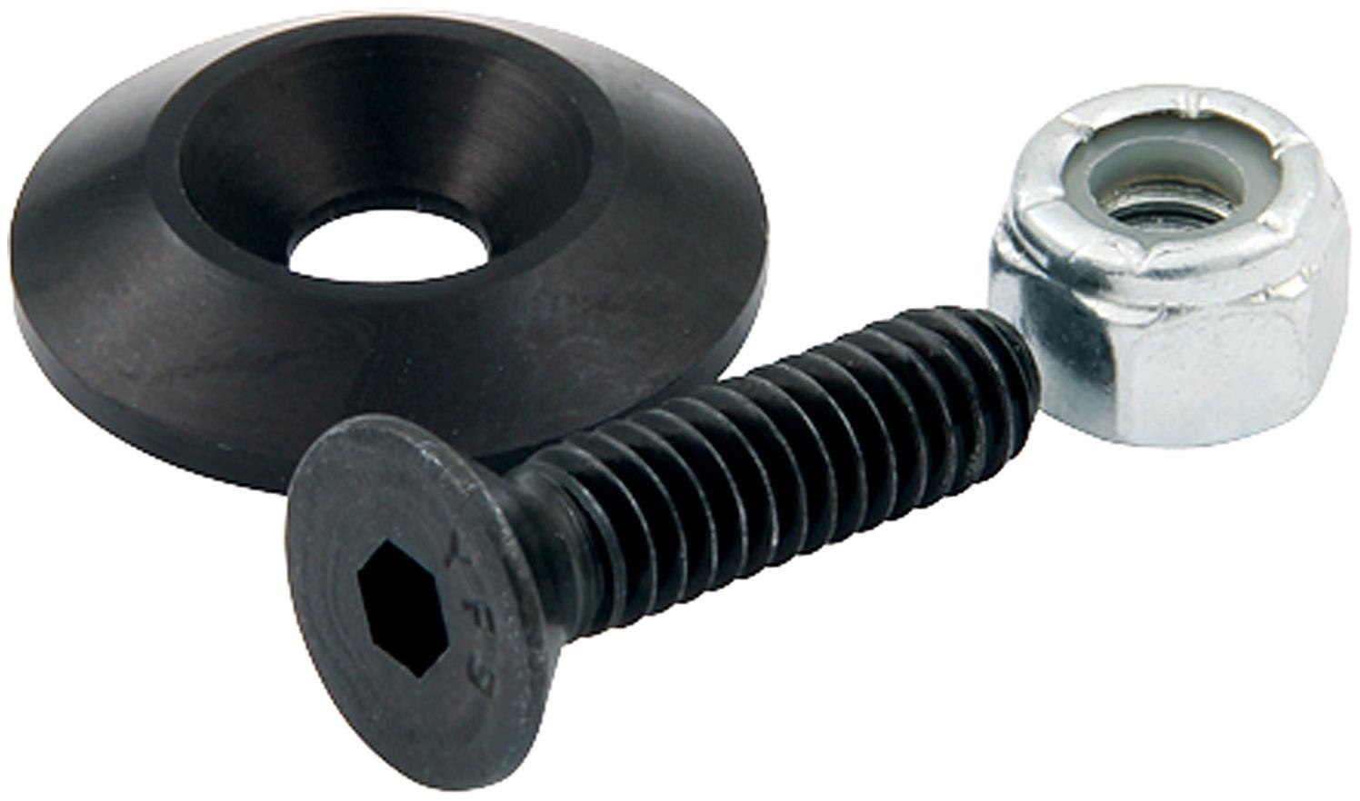 Allstar Performance Countersunk Bolt Kits ALL18635 Bolts, Countersunk, Body Mount Type, Allen/Hex, Steel, Black, 1/4-20 in. Thread, Set of 10