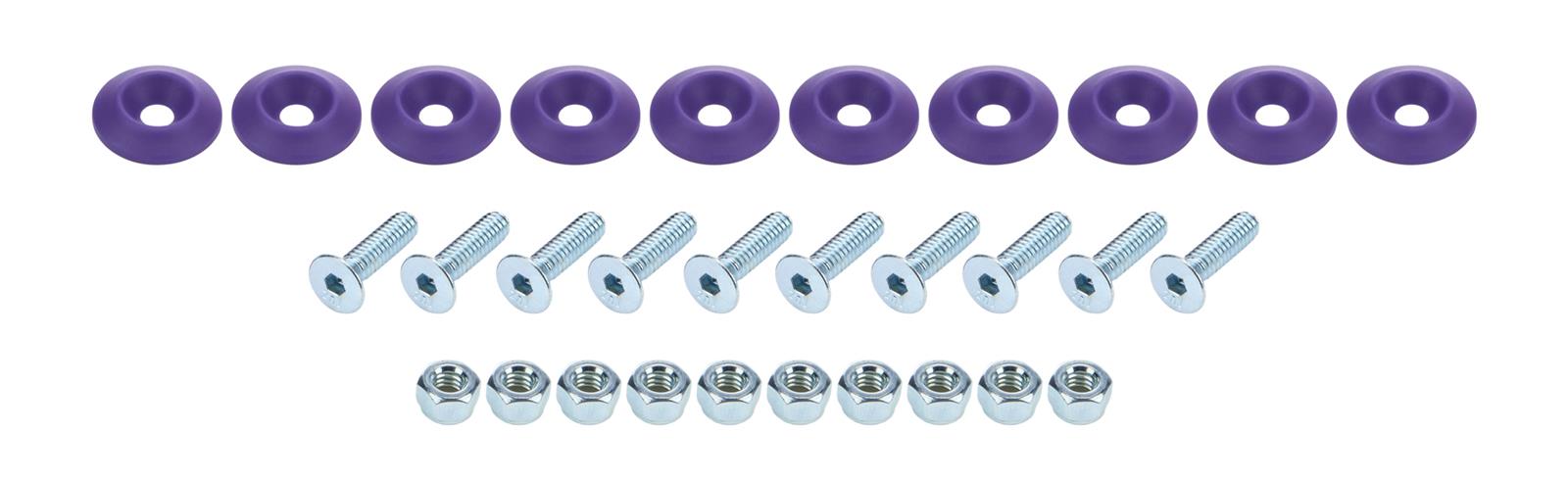 Allstar Performance Countersunk Bolt Kits ALL18687 Hardware, Kit Purple 10pk