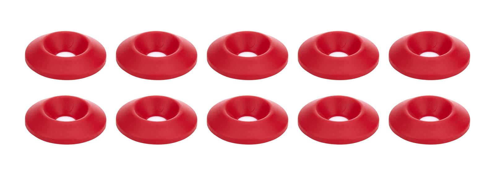 Allstar Performance Body Fasteners ALL18692 Fasteners, Plastic Countersunk Washer 1/4 in x 1 in, Red