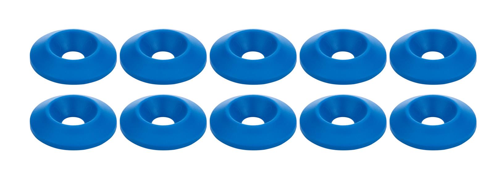 Allstar Performance Countersunk Washers ALL18693 Body Fasteners, Plastic Washer 1/4 in x 1 in, Blue