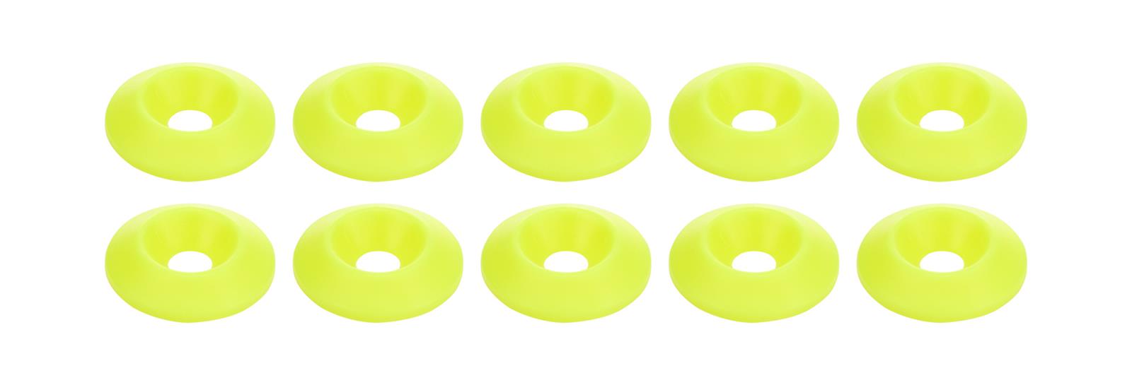 Allstar Performance Countersunk Washers ALL18698 Hardware, Washer Fluorescent Yellow 10pk