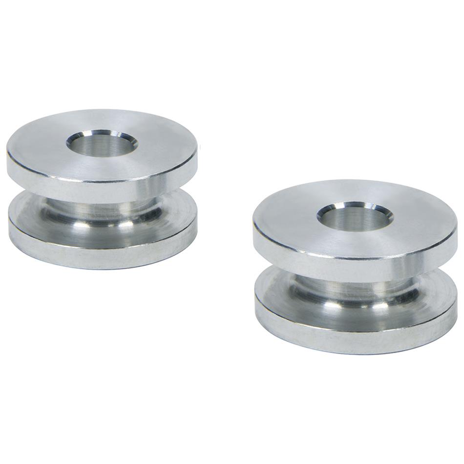Allstar Performance Hourglass Spacers ALL18812 Spacers, Spacers, Aluminum, Natural, 5/16 in. I.D. X 1 in. O.D. X 1/2 in., Pair