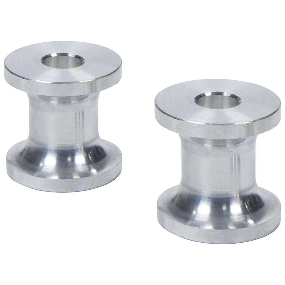 Allstar Performance Hourglass Spacers ALL18814 Spacers, Spacers, Aluminum, Natural, 5/16 in. I.D. X 1 in. O.D. X 1 in., Pair