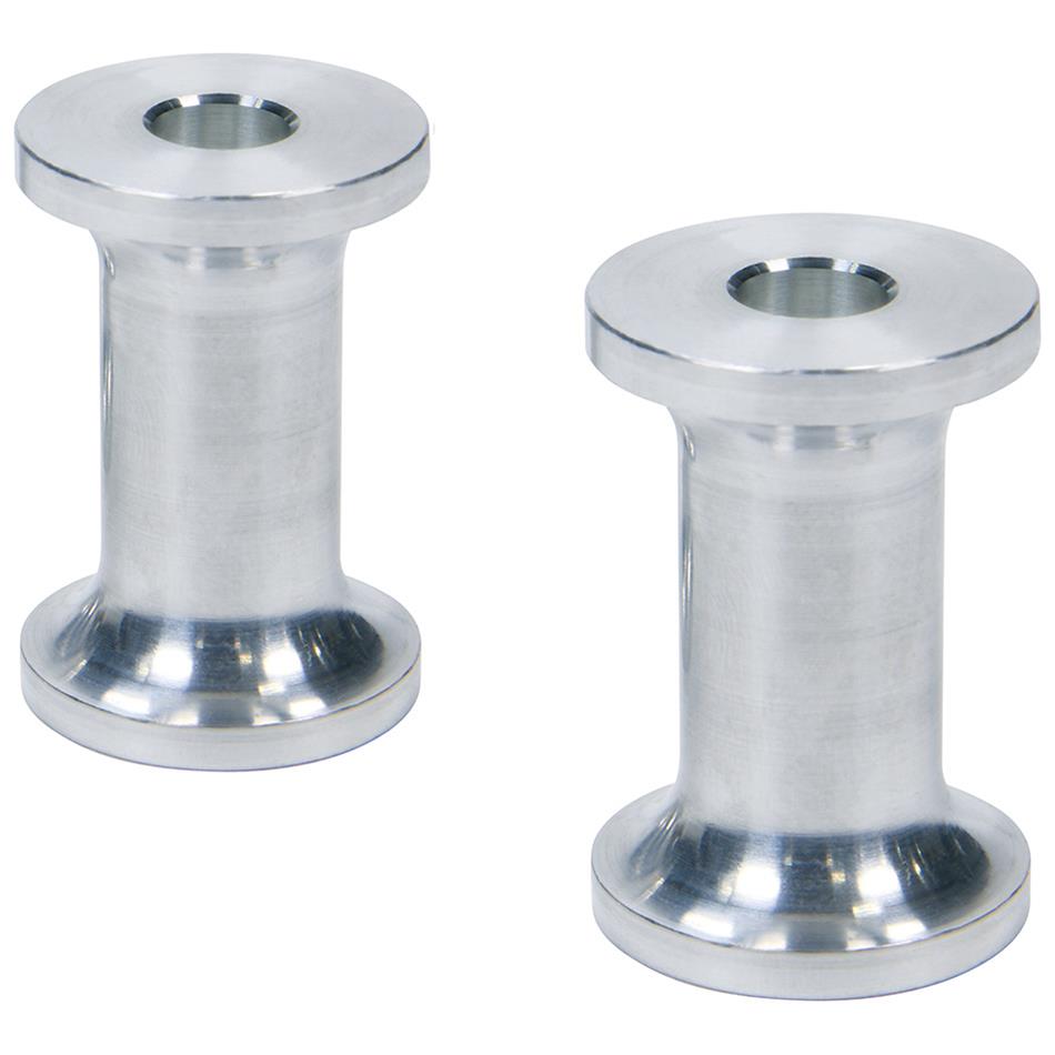 Allstar Performance Hourglass Spacers ALL18816 Spacers, Spacers, Aluminum, Natural, 5/16 in. I.D. X 1 in. O.D. X 1-1/2 in., Pair