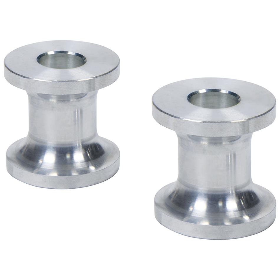 Allstar Performance Hourglass Spacers ALL18824 Spacers, Spacers, Aluminum, Natural, 3/8 in. I.D. X 1 in. O.D. X 1 in., Pair