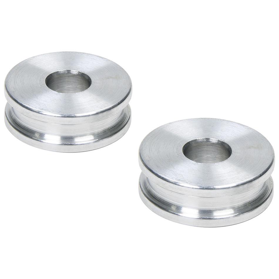 Allstar Performance Hourglass Spacers ALL18832 Spacers, Spacers, Aluminum, Natural, 1/2 in. I.D. X 1 in. O.D. X 1/2 in., Pair