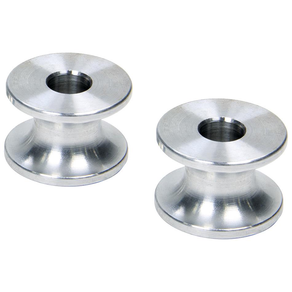 Allstar Performance Hourglass Spacers ALL18834 Spacers, Spacers, Aluminum, Natural, 1/2 in. I.D. X 1 in. O.D. X 1 in., Pair