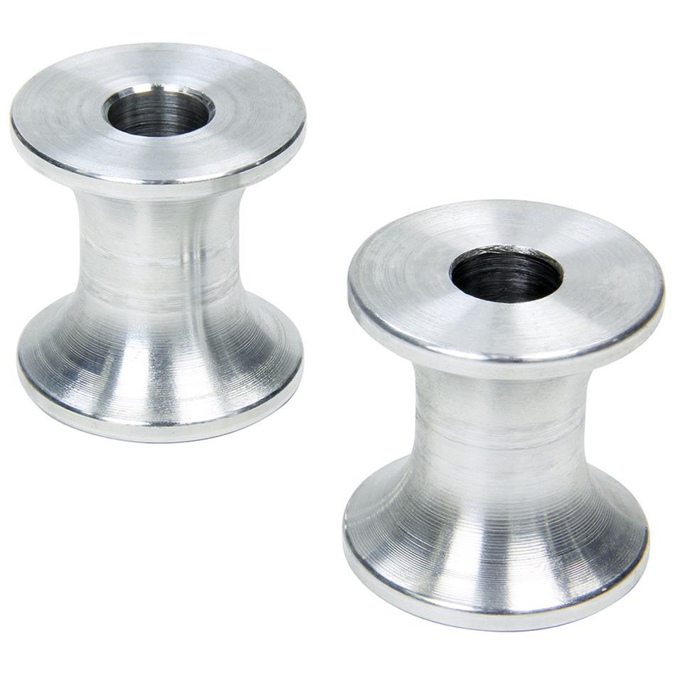 Allstar Performance Hourglass Spacers ALL18836 Spacers, Spacers, Aluminum, Natural, 1/2 in. I.D. X 1 in. O.D. X 1-1/2 in., Pair