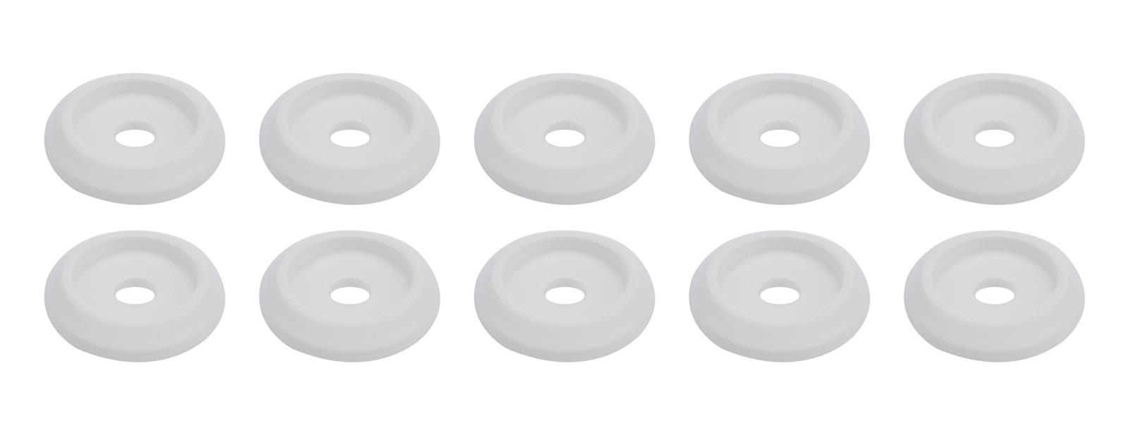 Allstar Performance Countersunk Washers ALL18846 Washers, Countersunk, Plastic, White, 0.250 in. I.D., 1.25 in. O.D., Set of 10
