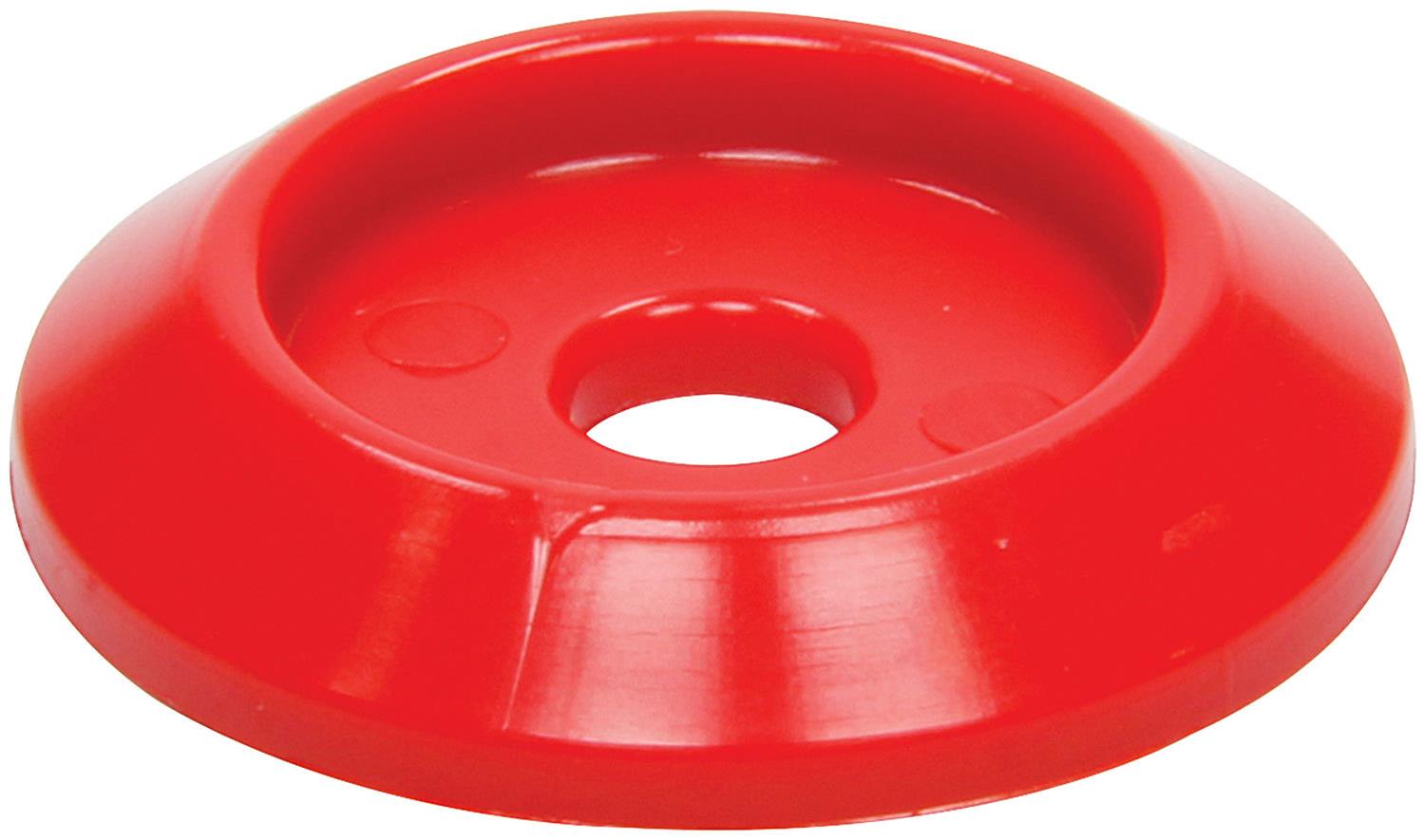 Allstar Performance Countersunk Washers ALL18847 Washers, Countersunk, Plastic, Red, 0.250 in. I.D., 1.25 in. O.D., Set of 10