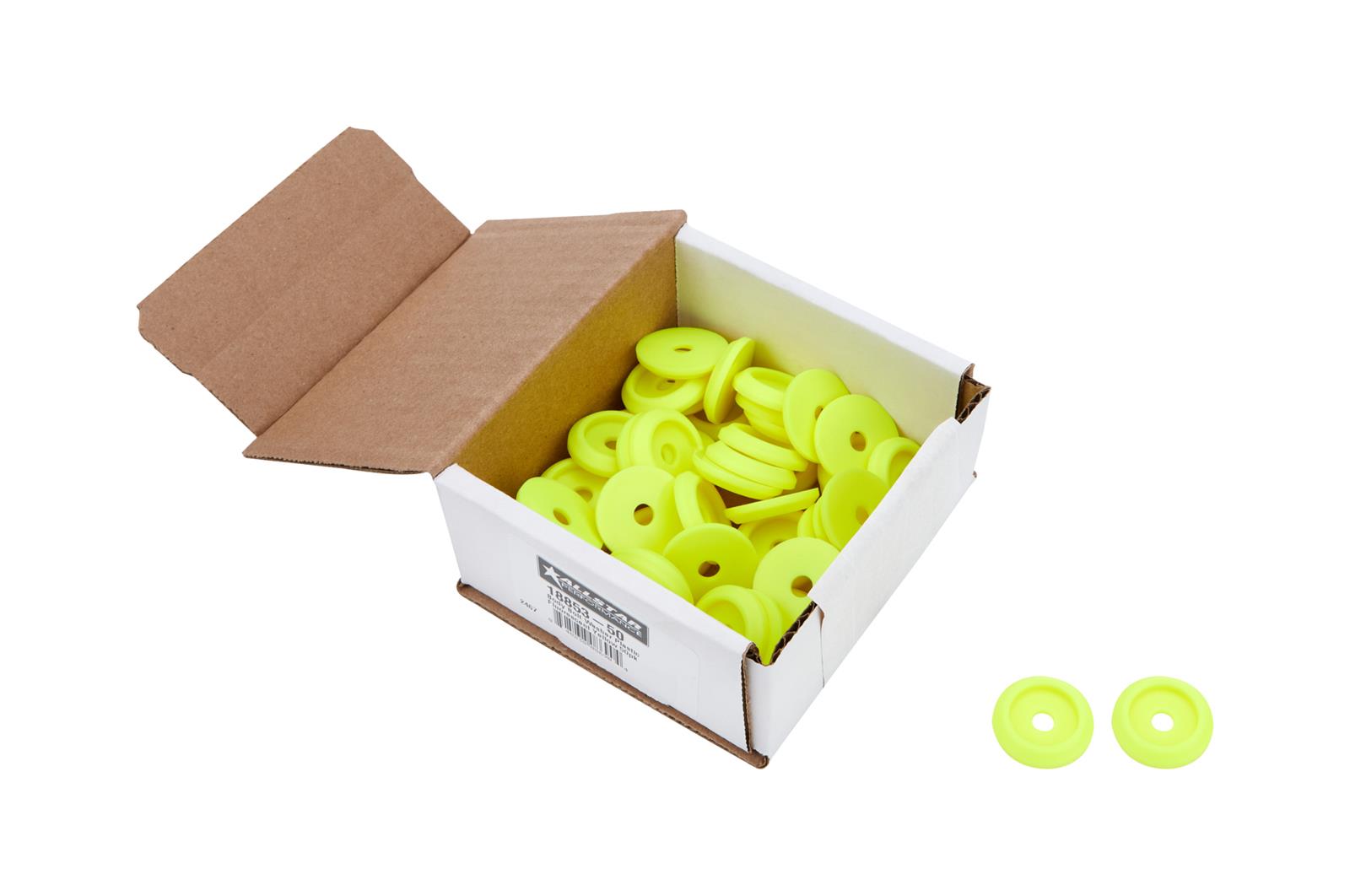 Allstar Performance Washers ALL18853-50 Hardware, Body Bolt Washer Plastic Fluor Yellow 50pk