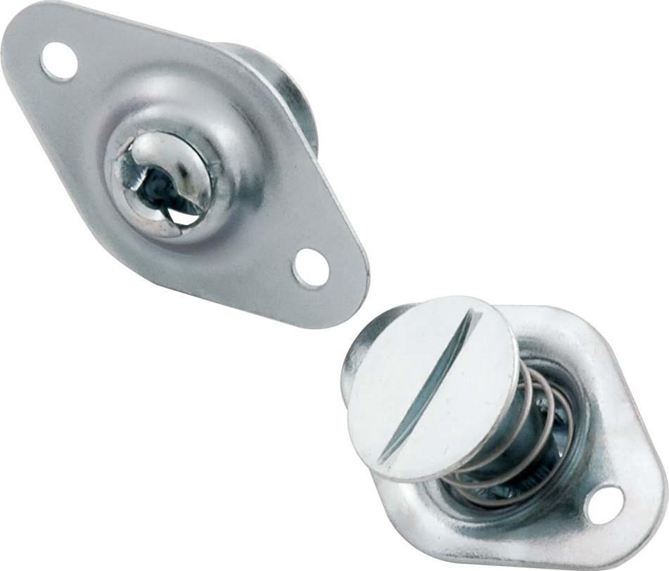 Allstar Performance Flush Head Self-Ejecting Button Fasteners ALL19006 Quick Fasteners, Complete Fastener, Steel, Cadmium Plated, Self-Ejecting, Slotted, 0.550 in., Set of 10