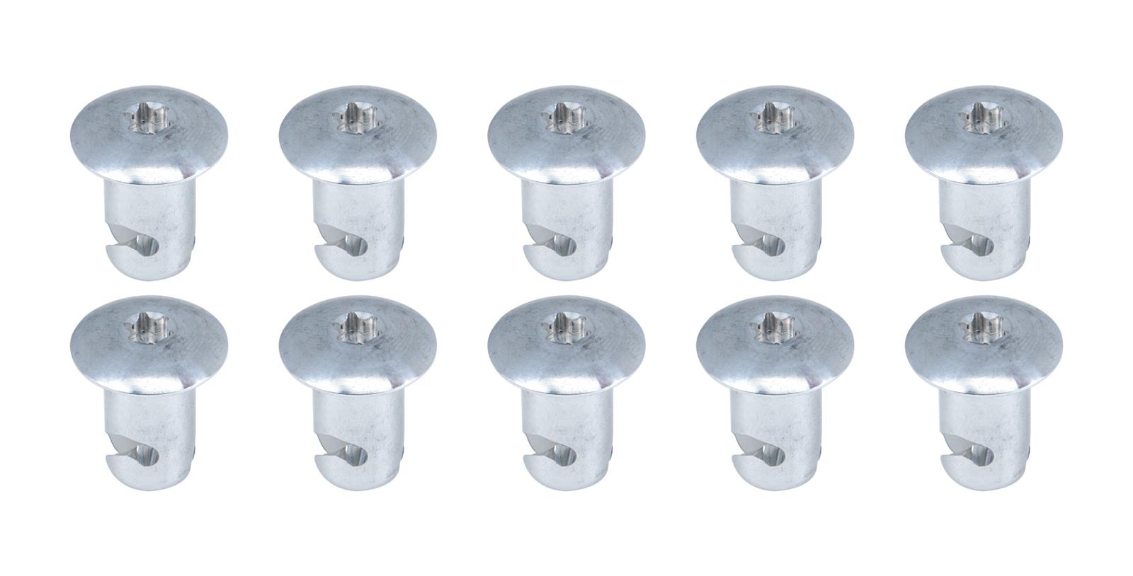 Allstar Performance Oval Head Button Fasteners ALL19071 Quick Fasteners, Fasteners, Torx Head, Aluminum, Cadium Plated, 0.44 in. Shank Diameter, 0.50 in. Shank Length, Set of 10