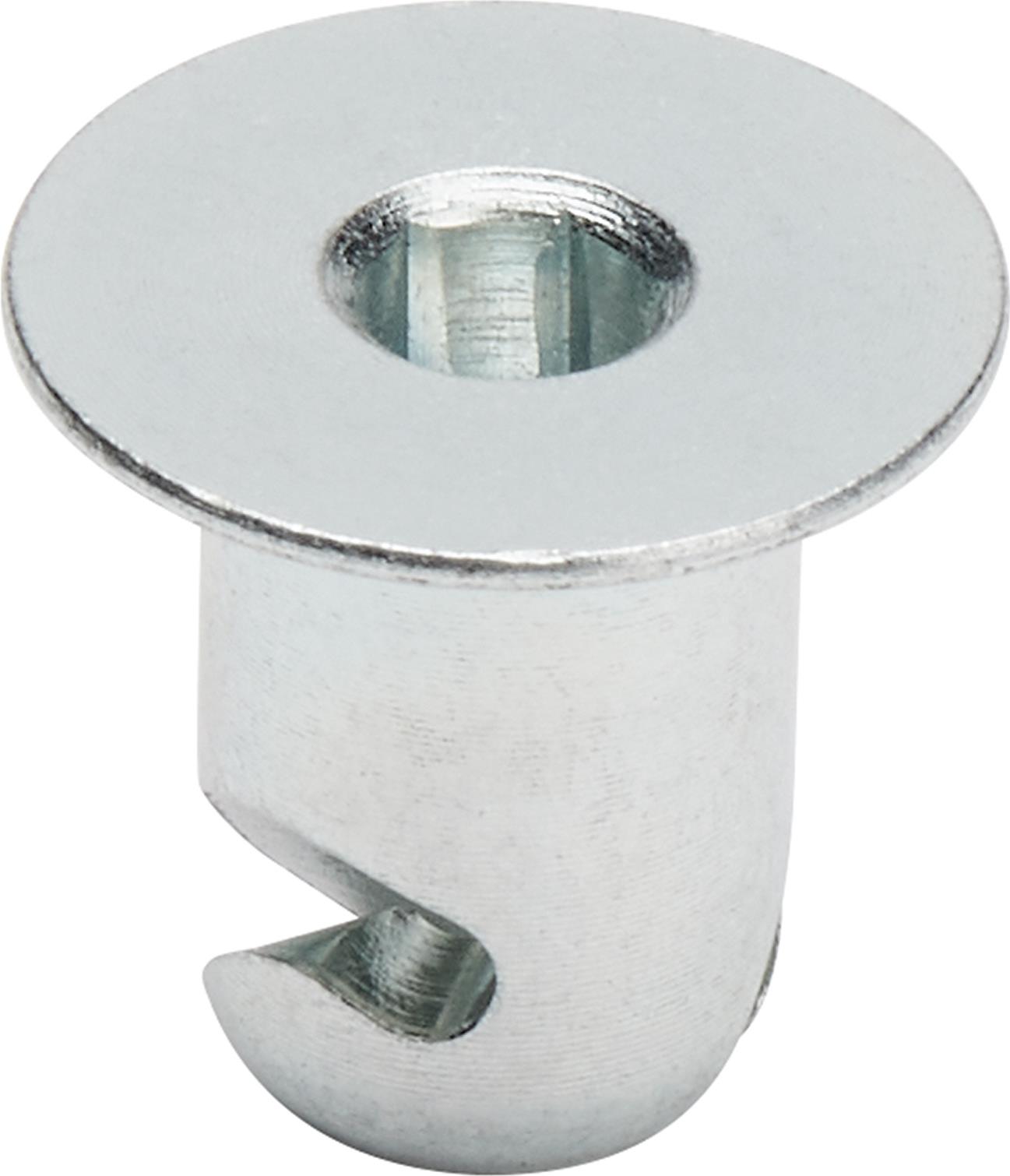 Allstar Performance Flush Head Self-Ejecting Button Fasteners ALL19142 Quick Fasteners, Complete Fastener, Steel, Natural, 7/16 in. Self-Ejecting, Flush, 0.500 in., Set of 10