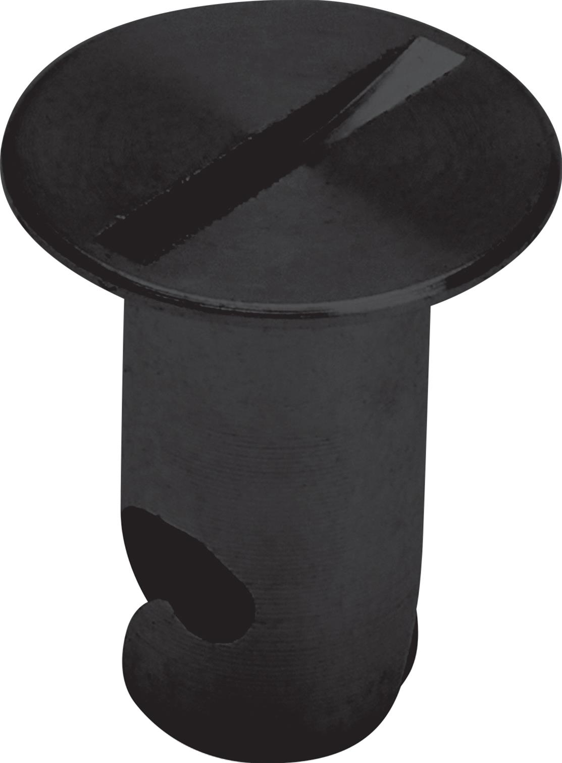 Allstar Performance Flush Head Button Fasteners ALL19271 Quick Fasteners, Fasteners, Slotted Head, Aluminum, Black, 0.44 in. Shank Diameter, 0.55 in. Shank Length, Set of 10