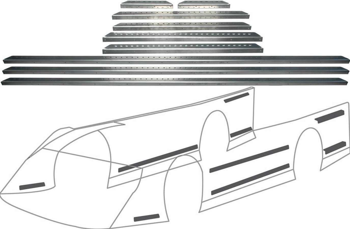 Allstar Performance Body Brace Kits ALL23107 , Aluminum Kit