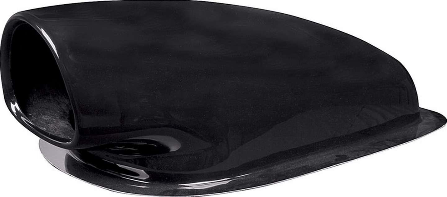 Allstar Performance Aero Scoops ALL23284 Hood Scoop, Style, Functional, Quick-release, Fiberglass, Black Gelcoat, D-shaped Opening, Each