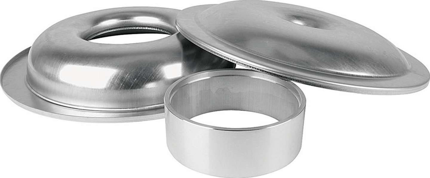 Allstar Performance Aluminum Air Cleaners ALL25906 Cleaner, 14 in. Diameter, Round, Aluminum, Natural, 1.5 in. Dropped Base, 2 in. Spacer, Each