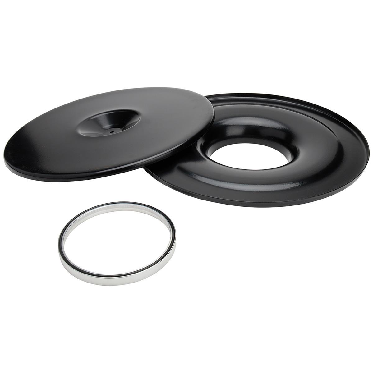 Allstar Performance Aluminum Air Cleaners ALL25951 Cleaner, 14 in. Diameter, Round, Flat Base, Aluminum, Black, 1/2 in. Spacer, Each
