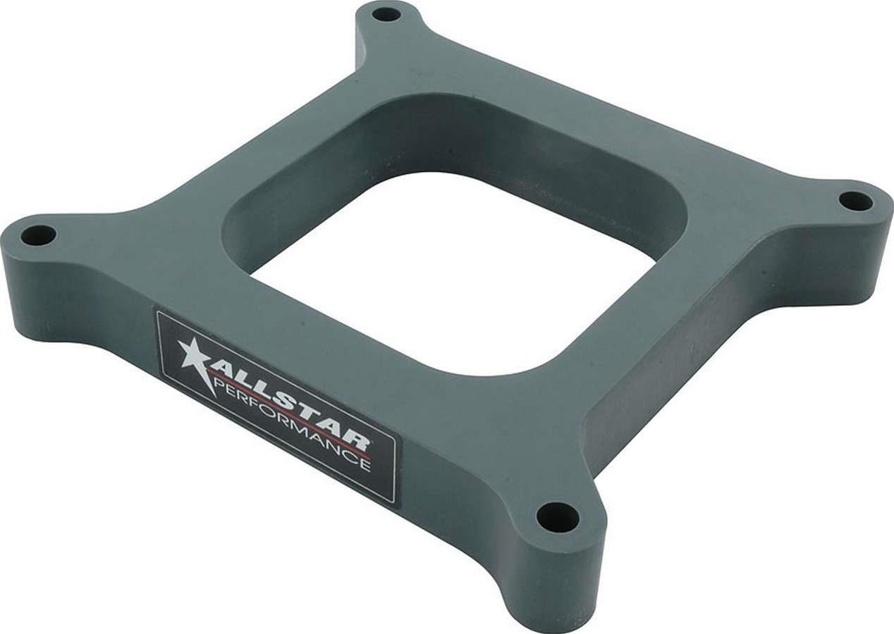 Allstar Performance Drag Hi-Flow 1 Inch Carburetor Spacer ALL25981 Spacer, Polymer, in. Thick, 4-Hole, Open Center, Each