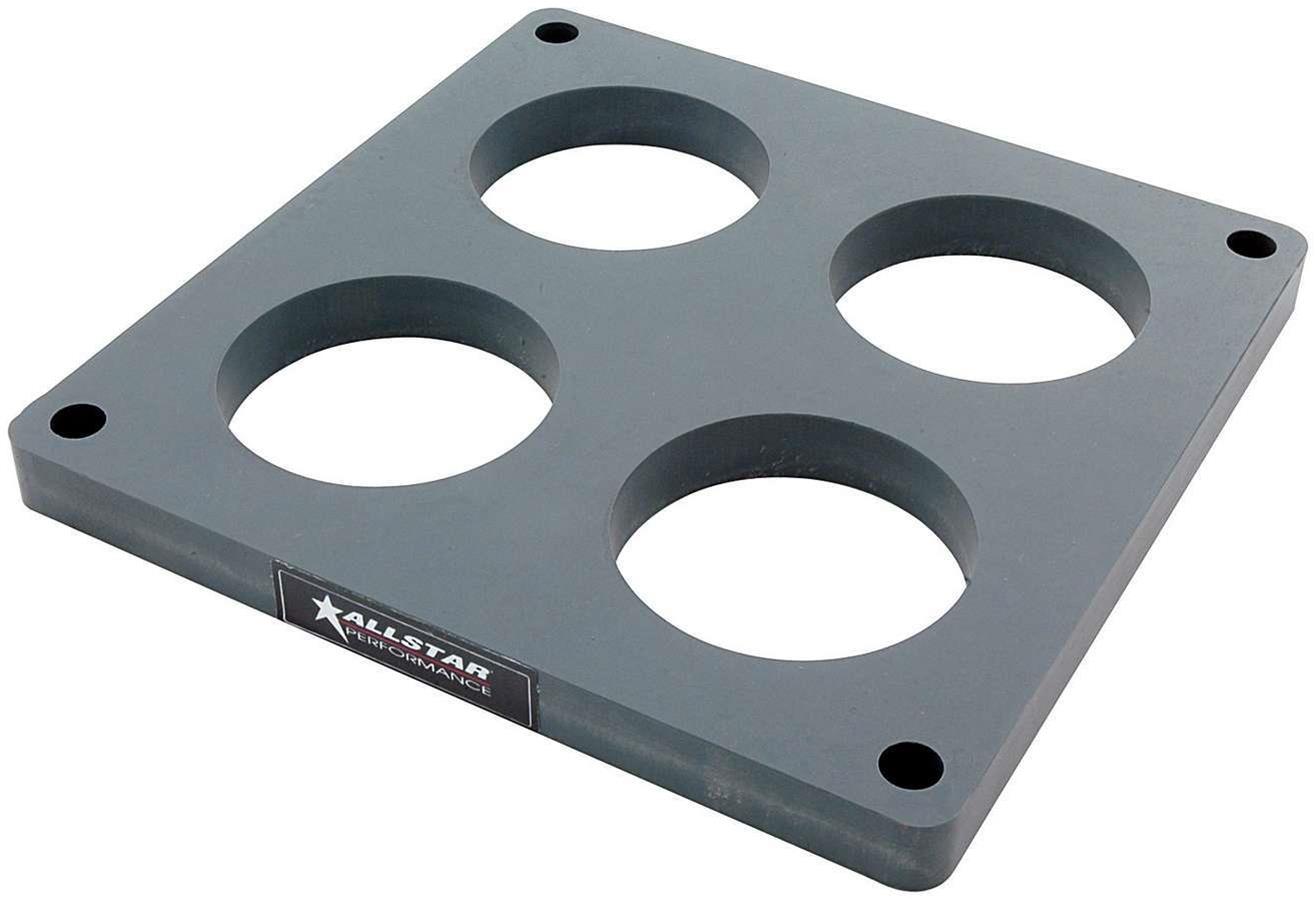 Allstar Performance Drag Hi-Flow 0.5 Inch Carburetor Spacer ALL25993 Carb Spacer, Hi-Flow, 4-hole Style, 0.500 in. Thick, Phenolic Plastic, Black, 4-barrel Dominator, Each