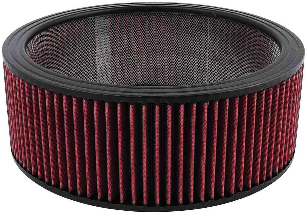 Allstar Performance Washable Air Filter Elements ALL26004 Element, Round, Cotton Gauze, Red, 14 in. Diameter, 5 in. Tall, Each