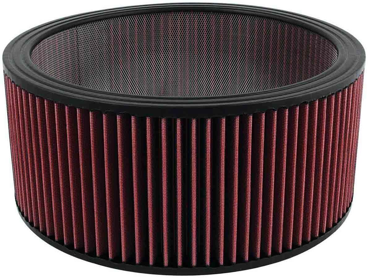 Allstar Performance Washable Air Filter Elements ALL26006 Element, Round, Cotton Gauze, Red, 14 in. Diameter, 6 in. Tall, Each
