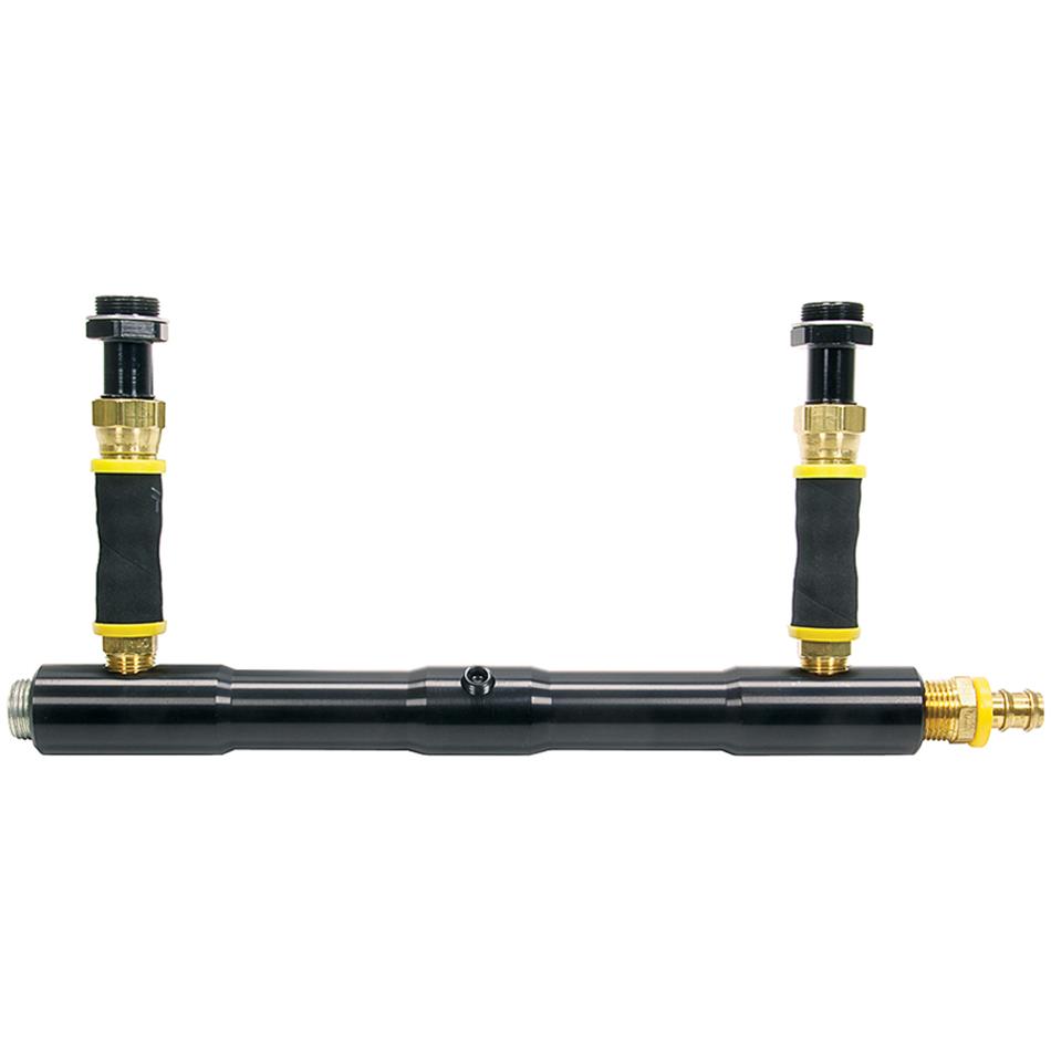 Allstar Performance Fuel Logs ALL26152 Log, Aluminum, Black, -8 AN Inlet, 7/8-20 in. Outlet, Holley 4150, Each