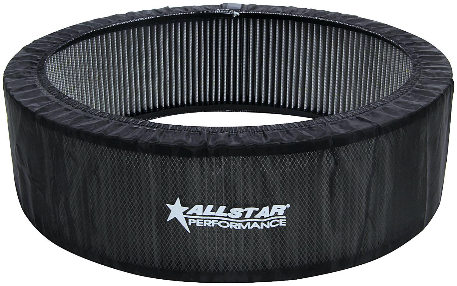 Allstar Performance Air Filter Wraps ALL26220 Wraps, Round, Polyester, Black, 3.00 in. Height, 14.00 in. Diameter, Each
