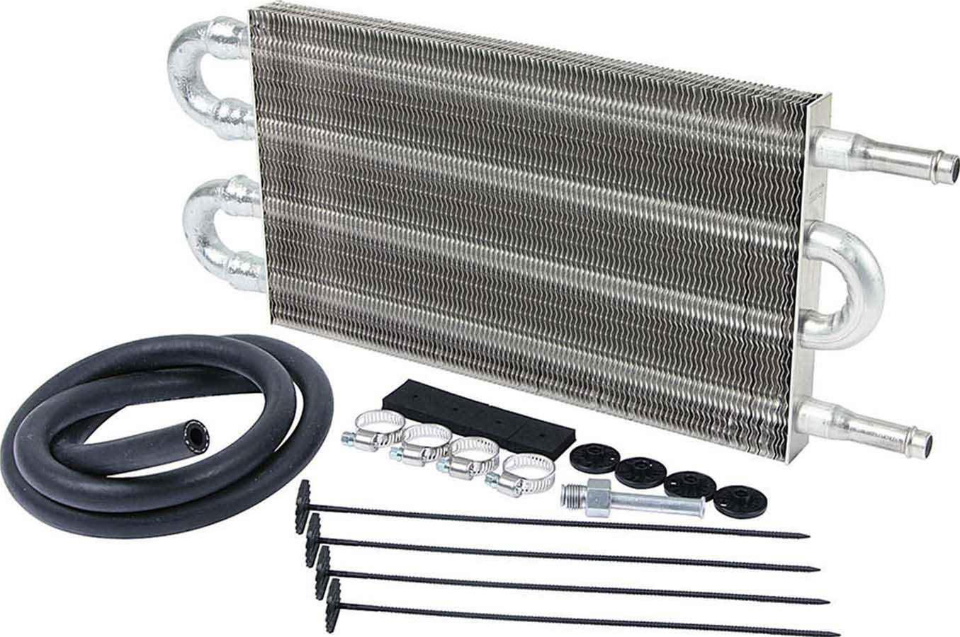 Allstar Performance Transmission Coolers ALL26700 Cooler, Tube and Fin, Copper/Aluminum, 12 in. Width, 5 in. Height, 3/8 in. Hose, Fittings, Each