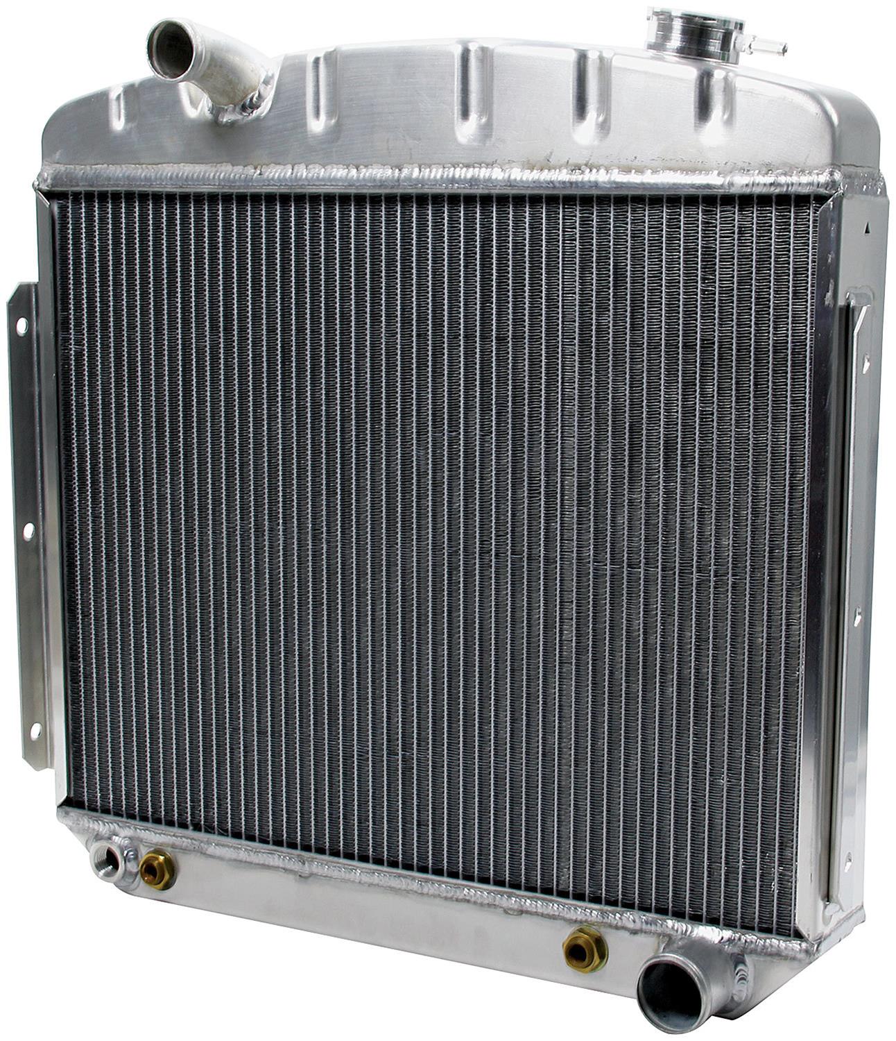 Allstar Performance Chevy Aluminum Radiators ALL30007 Radiators, Downflow, Aluminum, Natural, Center Upper Inlet, Chevy, 3.8L, 3.9L, Each