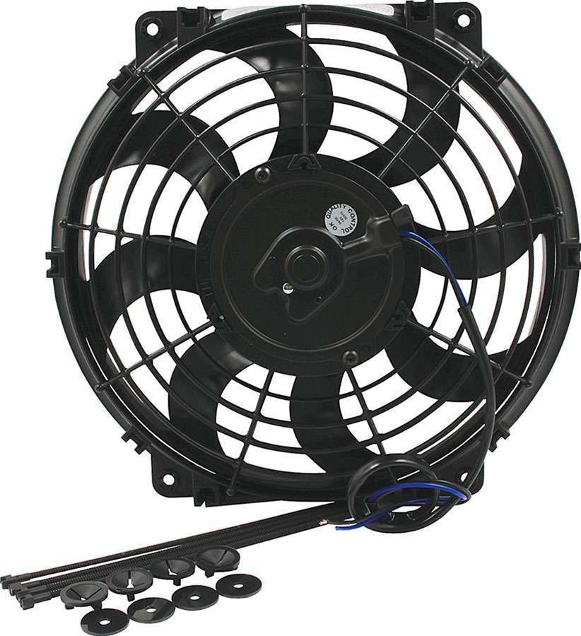 11 Inch 925 CFM Allstar Performance Curved Blade Electric Fan ALL30072 Fan, Single, in. Diameter, Reversible, cfm, Black, Plastic, Kit