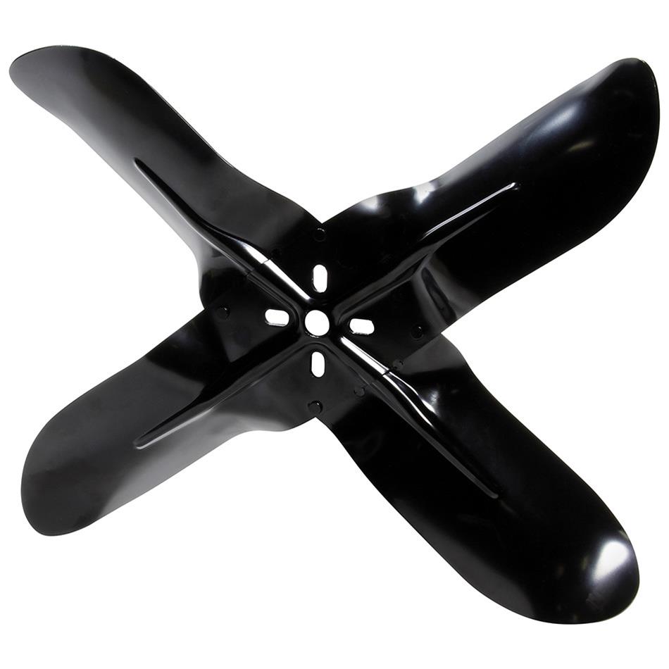 Allstar Performance 4-Blade Steel Fans ALL30099 Fans, Mechanical, 4-Blade, Clockwise Rotation, Steel, Black, 19.00 in. Diameter, Each