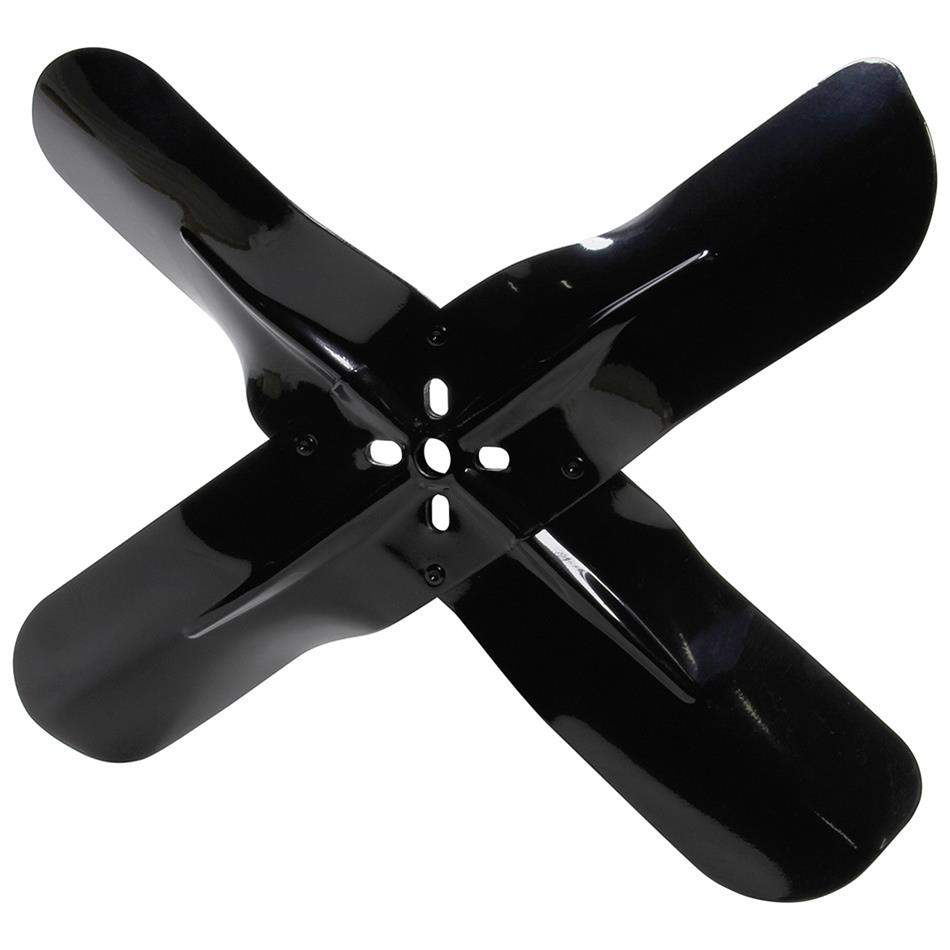 Allstar Performance 4-Blade Steel Fans ALL30101 Fan Blade, Steel, Black, 19 in. Diameter, 5/8 in. Pilot, Each