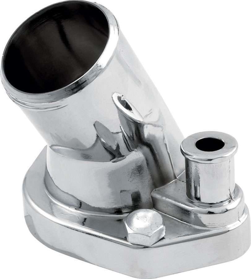 Allstar Performance Small Block Ford Chrome Plated Water Necks ALL30174 Neck, Cast Aluminum, Plated, O-Ring, 45 Degree, Ford, Block, Each