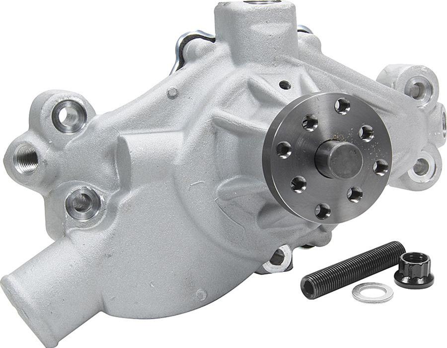 Allstar Performance Water Pumps for 1971-1982 CORVETTE - ALL31106 Pumps, Mechanical, Short, Aluminum, Natural, 3/4 in. Diameter Shaft, 3/8 in.-NPT Bypass Port, Cam Stop Hardware, Chevy, 5.0L, 5.7L, Each