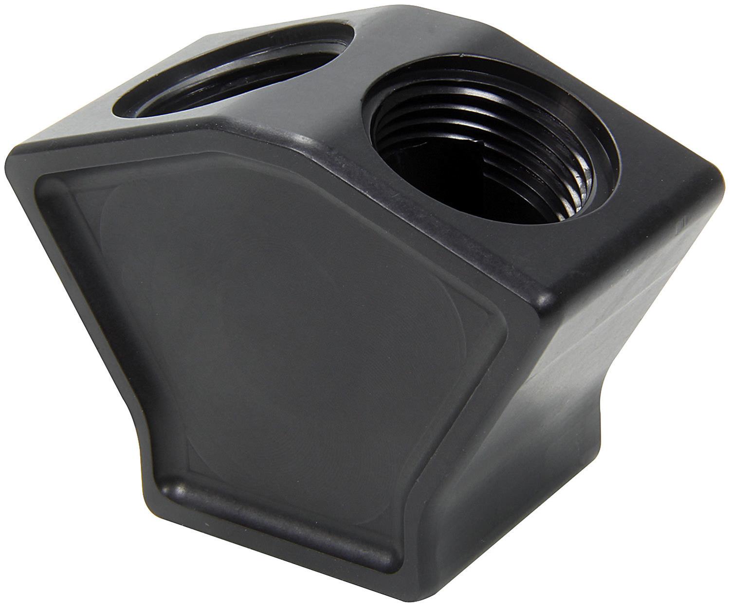 Allstar Performance Y-Block Adapters ALL31159 Fitting, Adapter, Billet Aluminum, Natural, 1 1/4-12 in. O-ring Female Thread, -12 AN O-ring Female AN, -12 AN O-ring Female AN, Each
