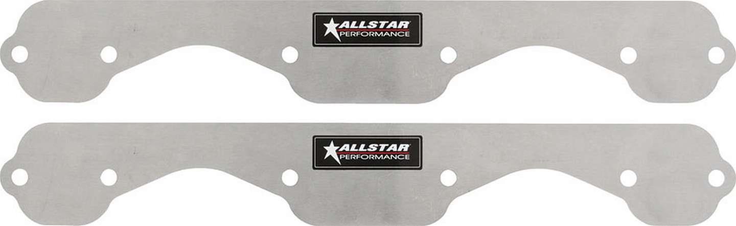 Allstar Performance Exhaust Block-Off Plates ALL34212 Block Off Plate, Aluminum, Exhaust, Chevy, Small Block, Pair