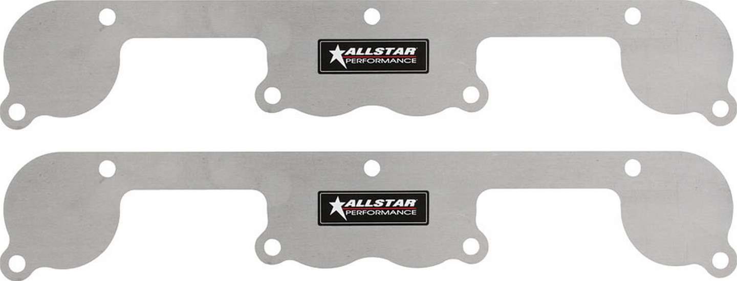 Allstar Performance Exhaust Block-Off Plates ALL34214 Block Off Plate, Aluminum, Exhaust, Chevy, Small Block, Spread Port, Pair