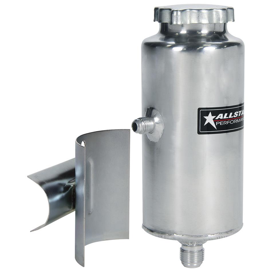 Allstar Performance Power Steering Reservoirs ALL36120 Tank, Aluminum, Natural, Round, Each
