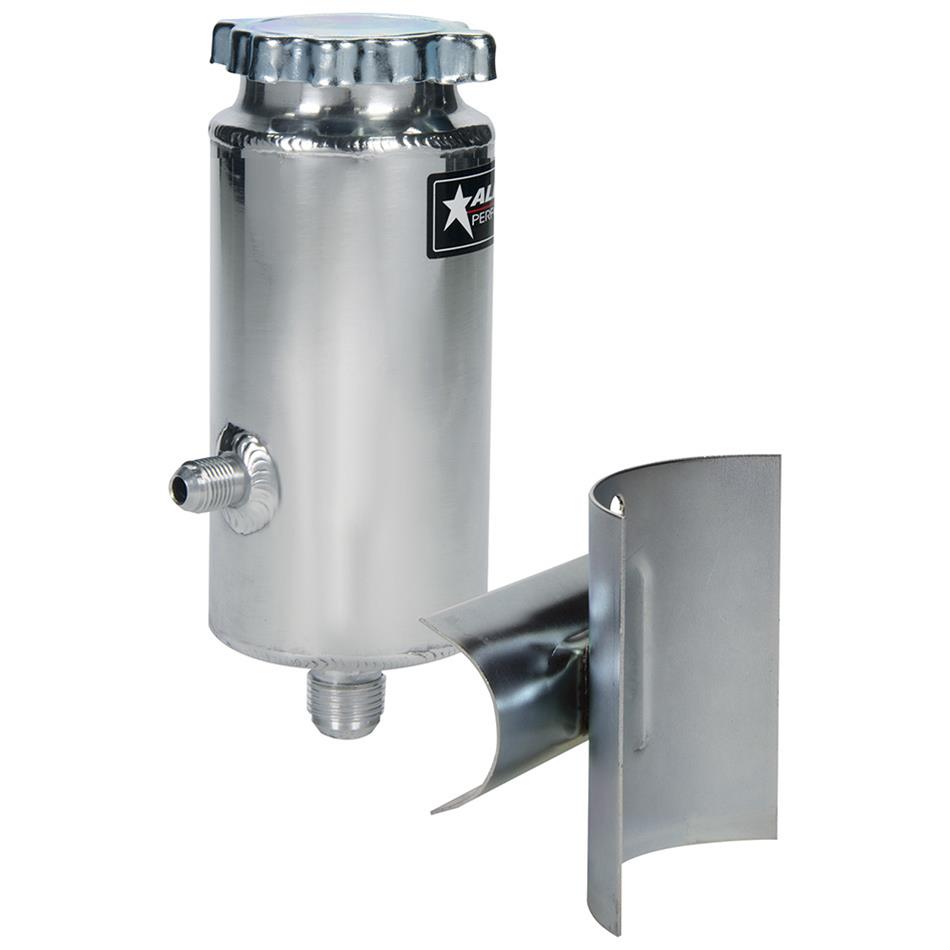 Allstar Performance Power Steering Reservoirs ALL36130 Tank, Aluminum, Natural, Round, Includes Mouting Bracket, Each