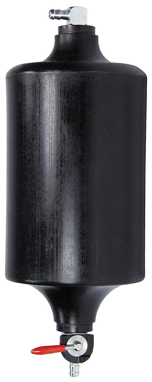 Allstar Performance Overflow Tanks ALL36154 and Recovery Tanks, Round, Bolt-in, 1 qt. Capacity, Plastic, Black, 0.313 in. Hose Barb Inlet, Each